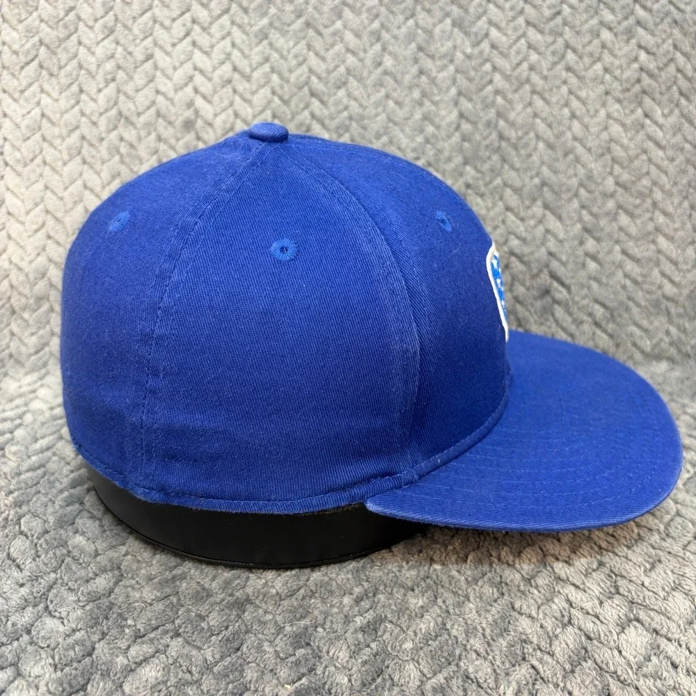 Sleefs Royal Blue USA Flag Shield Baseball Cap Hat 100% Cotton Flat Brim 1024